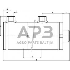 Dvipusis hidraulinis cilindras D2540200C