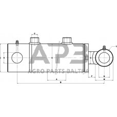 Dvipusis hidraulinis cilindras D3050250ST