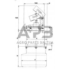 Hidraulinis cilindras kėlimo su rankiniu siurbliu SP85250SET1, 5.7 t