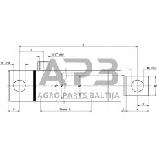 Vienpusis hidraulinis cilindras EPL40550CB