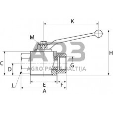 Hidraulinis kranas 2/2 – 1/4"BSP, KHR04GP