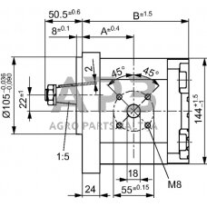 Hidraulinis siurblys Bosch Rexroth 0510725444