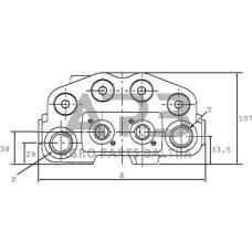 Hidraulinis skirstytuvas SDM102/2-1500, SDM10221500