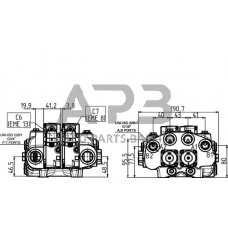 Hidraulinis skirstytuvo komplektas AE 12VDC, SDM1222002KIT