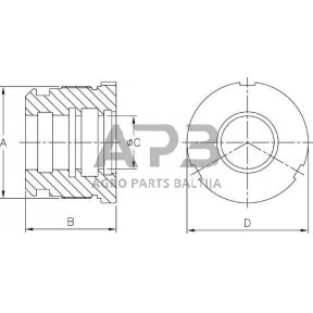 Hidraulinio cilindro spaudiminė galva DS2906013040 C25