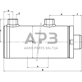 Dvipusis hidraulinis cilindras D2030250C