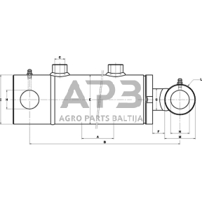 Dvipusis hidraulinis cilindras D3050600ST