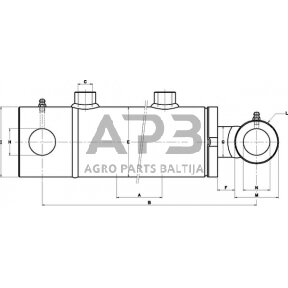 Dvipusis hidraulinis cilindras D4080400ST