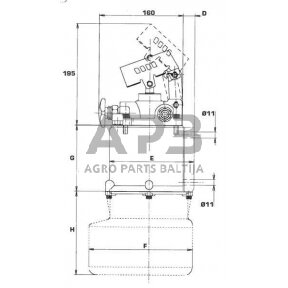 Hidraulinis cilindras kėlimo su rankiniu siurbliu SP65250SET1, 3,3 t