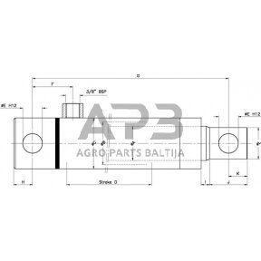 Vienpusis hidraulinis cilindras EPL40250CB