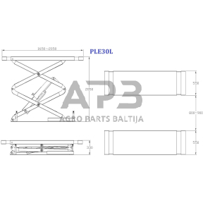 Hidraulinis keltuvas žirklinis 3t 380V
