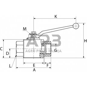 Hidraulinis kranas 2/2 – 1/4"BSP, KHR04GP