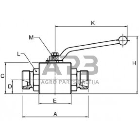 Hidraulinis kranas 2/2 – M18x1,5, KHS12LGP