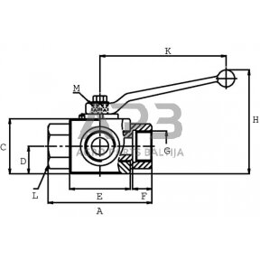 Hidraulinis kranas 3/2-L – 1/2"BSP, KH3KSR08GP