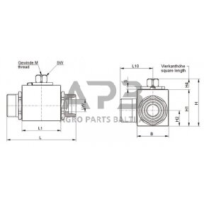 Hidraulinis kranas 3/2-L – M14x1,5, KH3KS08LGP