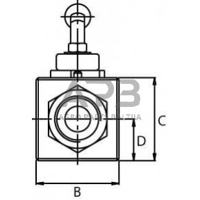 Hidraulinis kranas dvišakis 1 BSP, KHR16