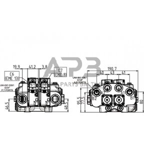 Hidraulinis skirstytuvo komplektas AE 12VDC, SDM1222002KIT