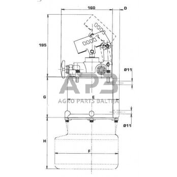 Hidraulinis cilindras kėlimo su rankiniu siurbliu SP85250SET1, 5.7 t 1