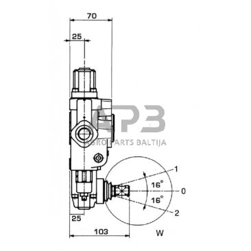 Hidraulinis skirstytuvas SD 11 – 1 sekcijos, SD11-1-18L-AET/AE, SD111011 5 Hidraulinis skirstytuvas SD 11 – 1 sekcijos, SD11-1-18L-AET/AE, SD111011 5