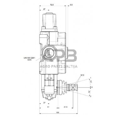Hidraulinis skirstytuvas SD 14 – 1 sekcijos, (1.11), SD141003 3 Hidraulinis skirstytuvas SD 14 – 1 sekcijos, (1.11), SD141003 3