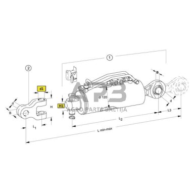 Hidraulinė centrinė traukė toplink Ø120 mm Walterscheid 205130