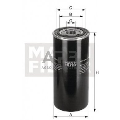 Hidraulikos filtras MANN-FILTER WD131451 1