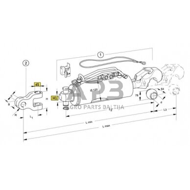 Hidraulinė centrinė traukė toplink Ø120 mm Walterscheid 205131 1