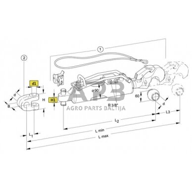 Hidraulinė centrinė traukė toplink Ø90 mm Walterscheid 309538 1
