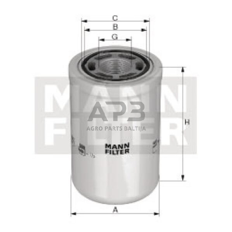 Hidraulikos filtras MANN-FILTER WH12571 1 Hidraulikos filtras MANN-FILTER WH12571 1