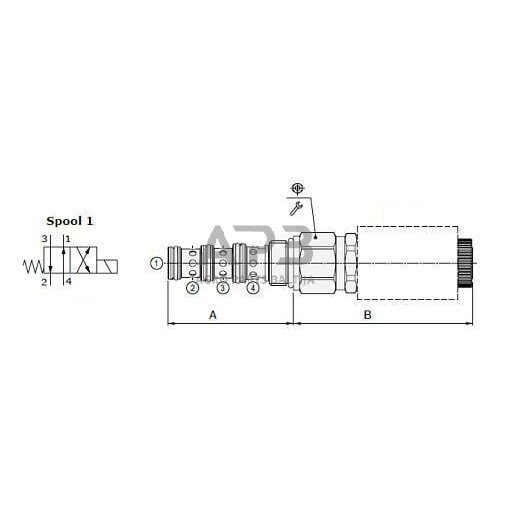 Hidraulinės sistemos vožtuvas 4/2 ER10M/10B, ER10M10B 1 Hidraulinės sistemos vožtuvas 4/2 ER10M/10B, ER10M10B 1