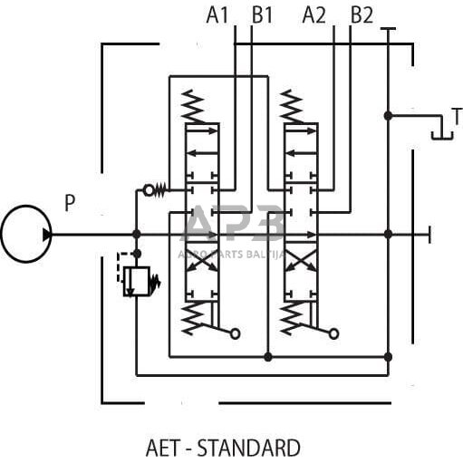 Hidraulinis skirstytuvas SD 11 – 2 sekcijų, 18/513L-AET, SD11218513 4 Hidraulinis skirstytuvas SD 11 – 2 sekcijų, 18/513L-AET, SD11218513 4