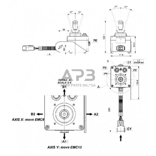 Hidraulinis skirstytuvo rinkinys LS, 12 VDC, DLM1222001KIT 5 Hidraulinis skirstytuvo rinkinys LS, 12 VDC, DLM1222001KIT 5