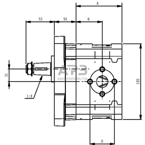 Hidraulinis siurblys Casappa KP4087S085E5 1 Hidraulinis siurblys Casappa KP4087S085E5 1