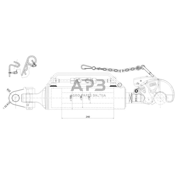 Hidraulinė centrinė traukė toplink CBM 3PHGCA240332 3 Hidraulinė centrinė traukė toplink CBM 3PHGCA240332 3