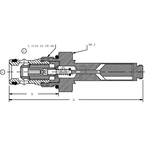 Hidraulinės sistemos vožtuvas 2/2 CP501-2-B-0-NO, CP5012B0NO 2 Hidraulinės sistemos vožtuvas 2/2 CP501-2-B-0-NO, CP5012B0NO 2