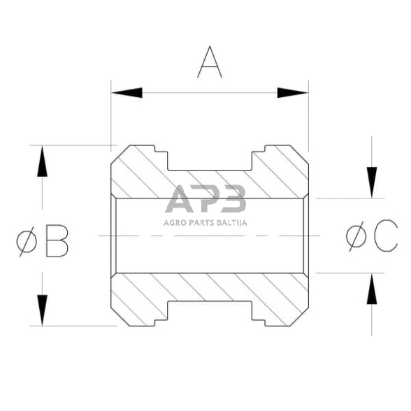 Hidraulinio cilindro stūmoklinė galva be riebokšlių DS2903204 1 Hidraulinio cilindro stūmoklinė galva be riebokšlių DS2903204 1