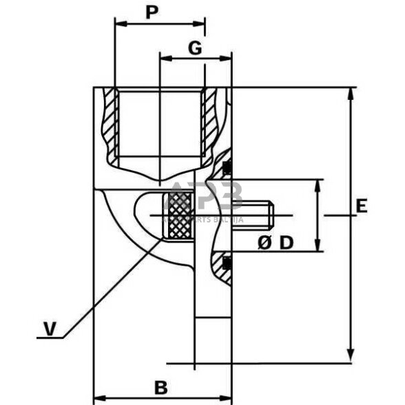 Hidraulinio siurblio flanšas 3/4 1 Hidraulinio siurblio flanšas 3/4 1