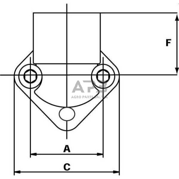 Hidraulinio siurblio flanšas 3/4 2