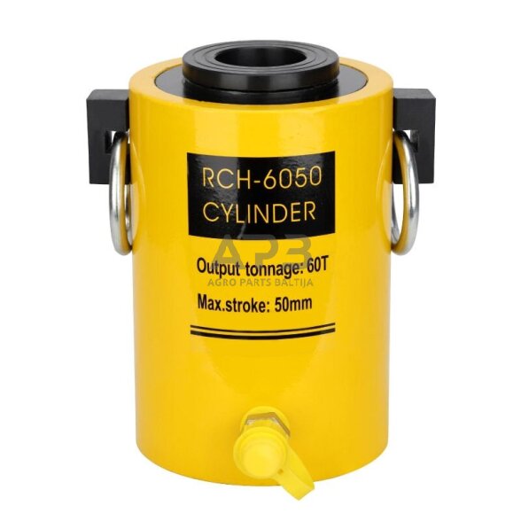 Hidraulinis cilindras 60t (50mm) su kiauryme
