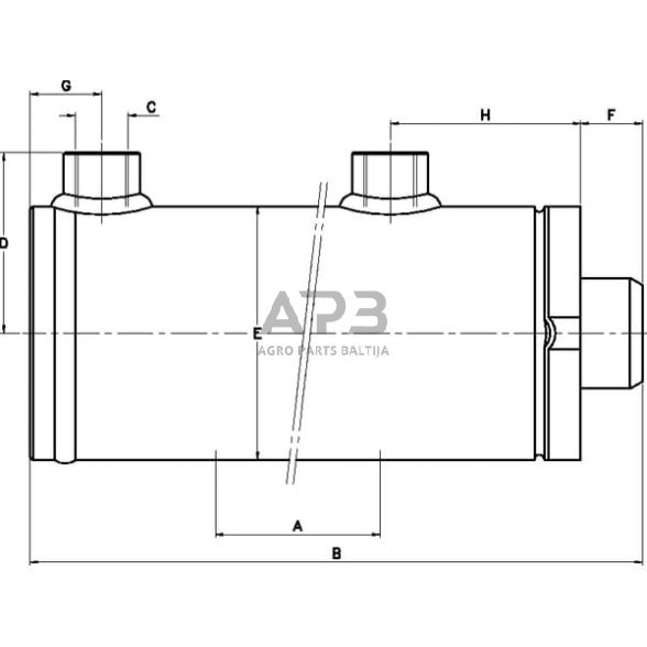 Dvipusis hidraulinis cilindras D3050250C 1 Dvipusis hidraulinis cilindras D3050250C 1