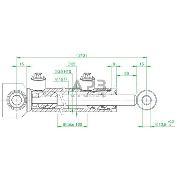 Hidraulinis cilindras greito paleidimo D1625160FT 4 Hidraulinis cilindras greito paleidimo D1625160FT 4