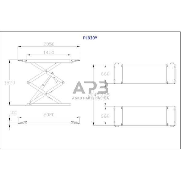 Hidraulinis keltuvas žirklinis 3t, 380V 1 Hidraulinis keltuvas žirklinis 3t, 380V 1