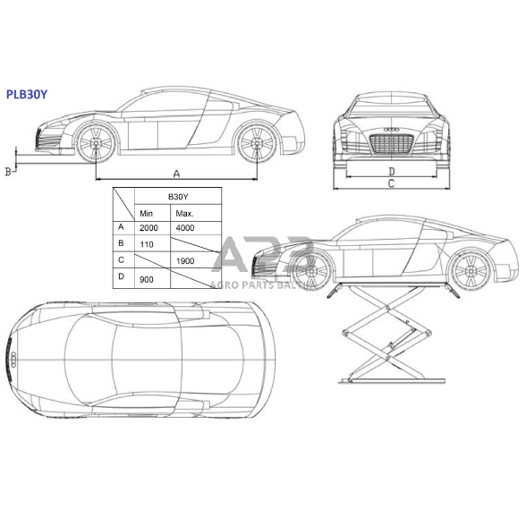 Hidraulinis keltuvas žirklinis 3t, 380V 2 Hidraulinis keltuvas žirklinis 3t, 380V 2