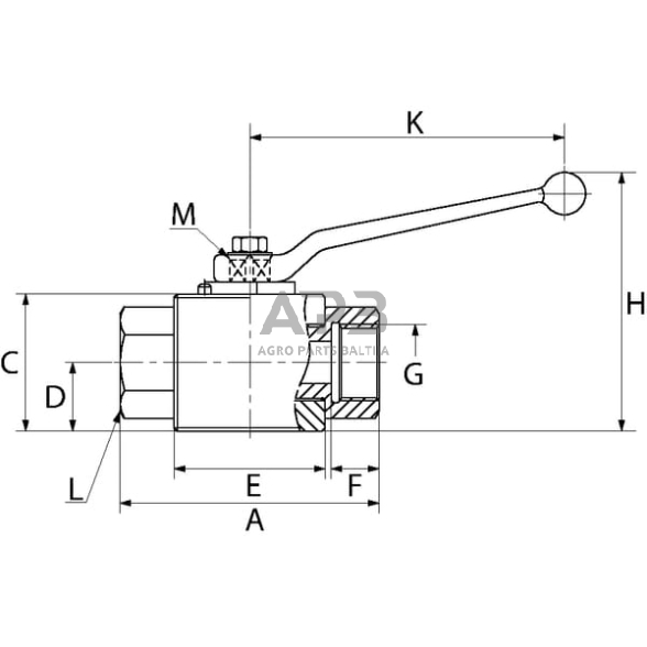 Hidraulinis kranas 2/2 – 3/8"BSP, KHR06GP 1 Hidraulinis kranas 2/2 – 3/8"BSP, KHR06GP 1