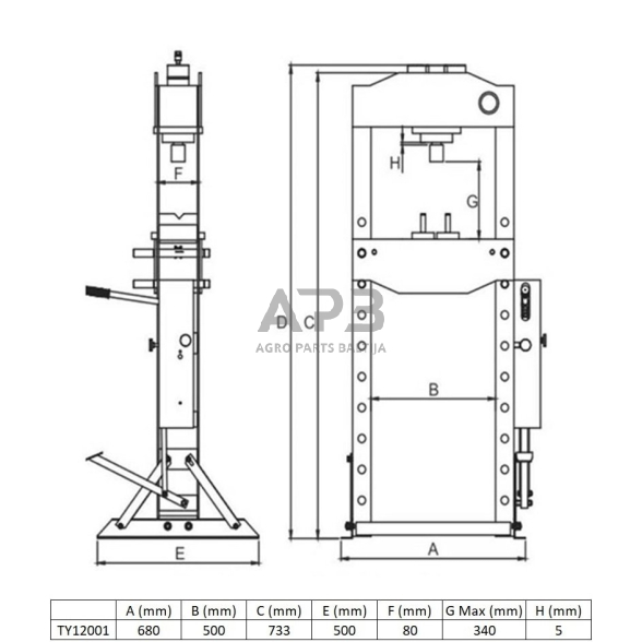 Hidraulinis presas su manometru 12t 1 Hidraulinis presas su manometru 12t 1