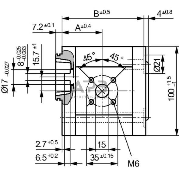 Hidraulinis siurblys Bosch Rexroth 0510315305 4 Hidraulinis siurblys Bosch Rexroth 0510315305 4