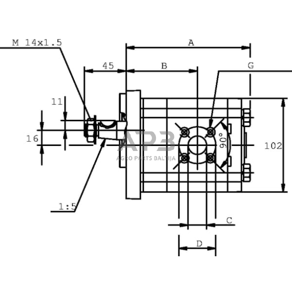 Hidraulinis siurblys Casappa PLP2016D355B2 1 Hidraulinis siurblys Casappa PLP2016D355B2 1
