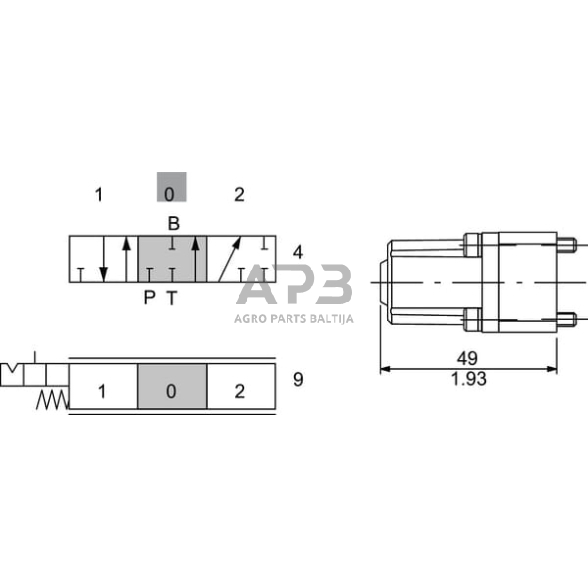 Hidraulinis skirstytuvas 1 sekcijos, SD4/1-G3- 49L-AET, SD41006 2 Hidraulinis skirstytuvas 1 sekcijos, SD4/1-G3- 49L-AET, SD41006 2