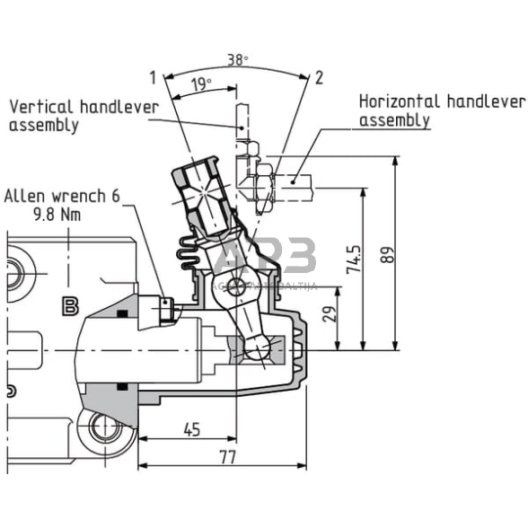Hidraulinis skirstytuvas DF25/3A-12L, DF253001 4 Hidraulinis skirstytuvas DF25/3A-12L, DF253001 4