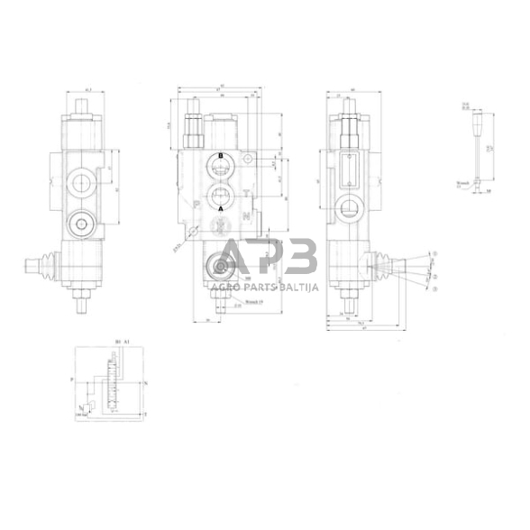 Hidraulinis skirstytuvas ½", P40U17KZ1TG 3 Hidraulinis skirstytuvas ½", P40U17KZ1TG 3